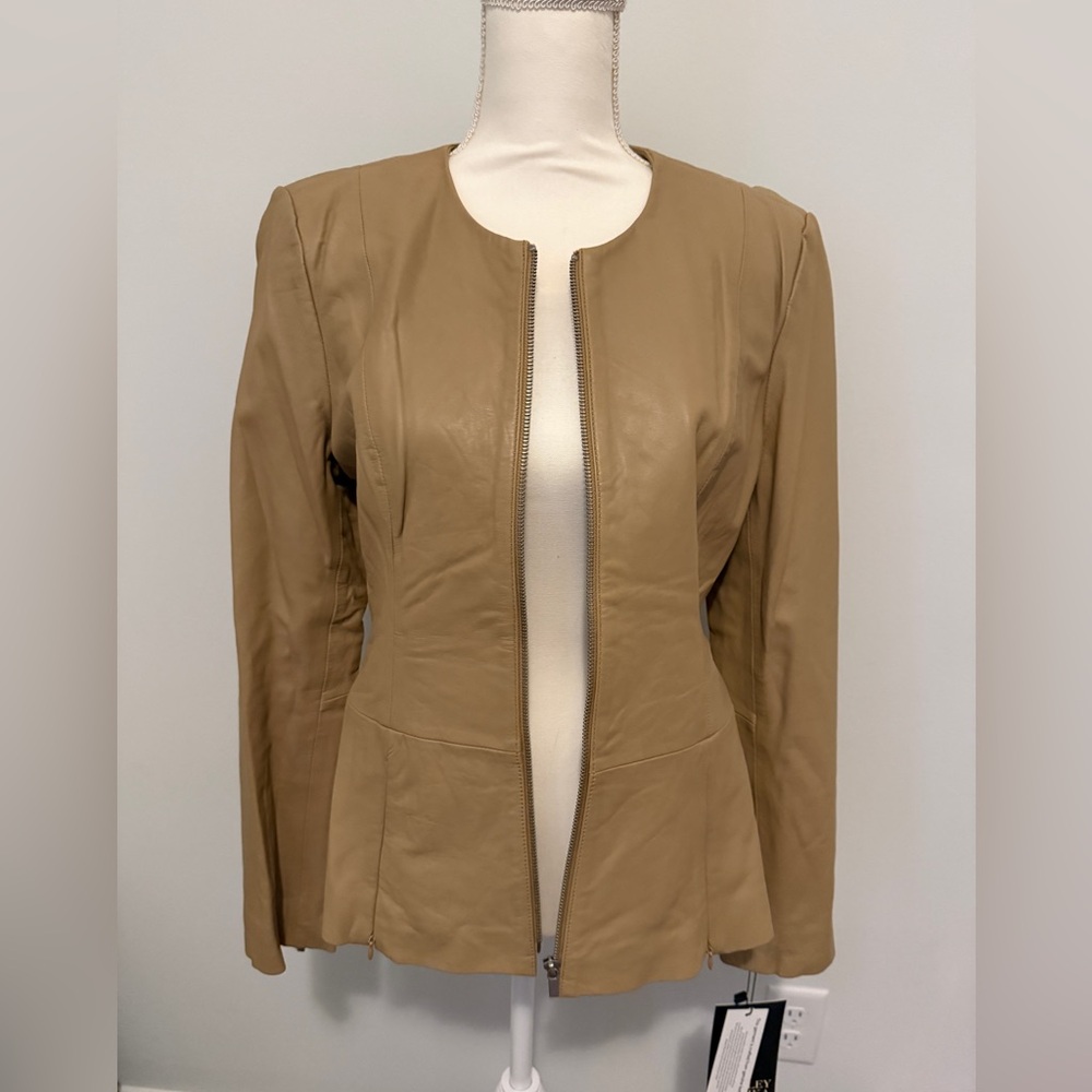 💖NWT Bagley Mischka super elegant genuine leather jacket size M